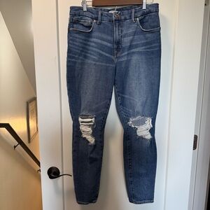 Good American Good Legs‎ Indigo234 Skinny Stretch Distress Jean High Waist 12/31